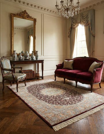 3' 4 x 5' Ghom Silk Rug