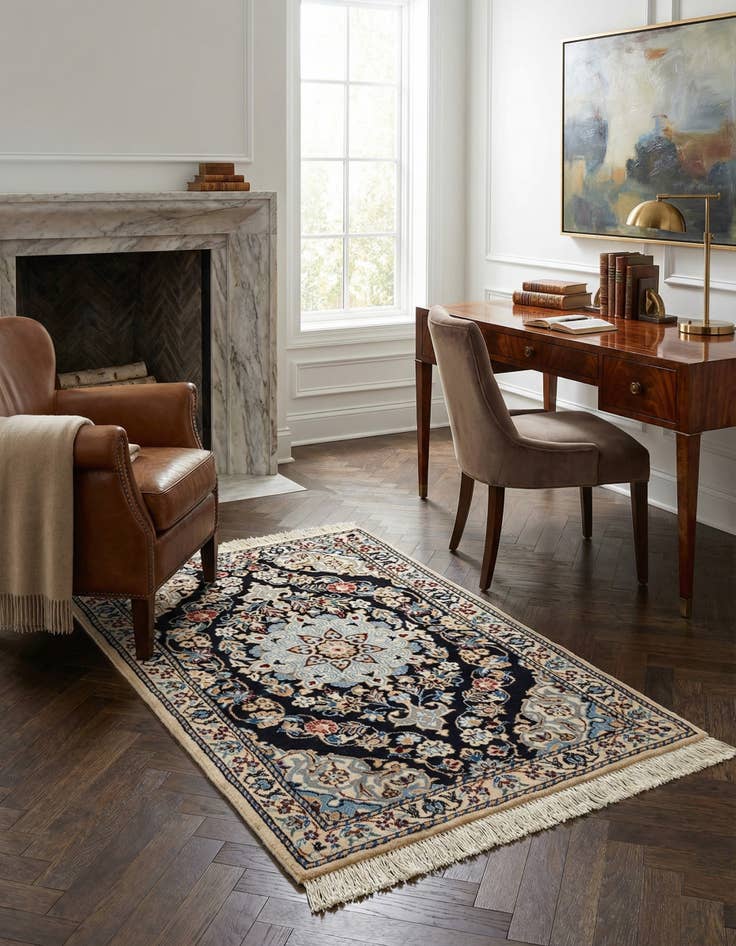 Detail image of 1' 9 x 2' 6  Hand Knotted Nain Rug