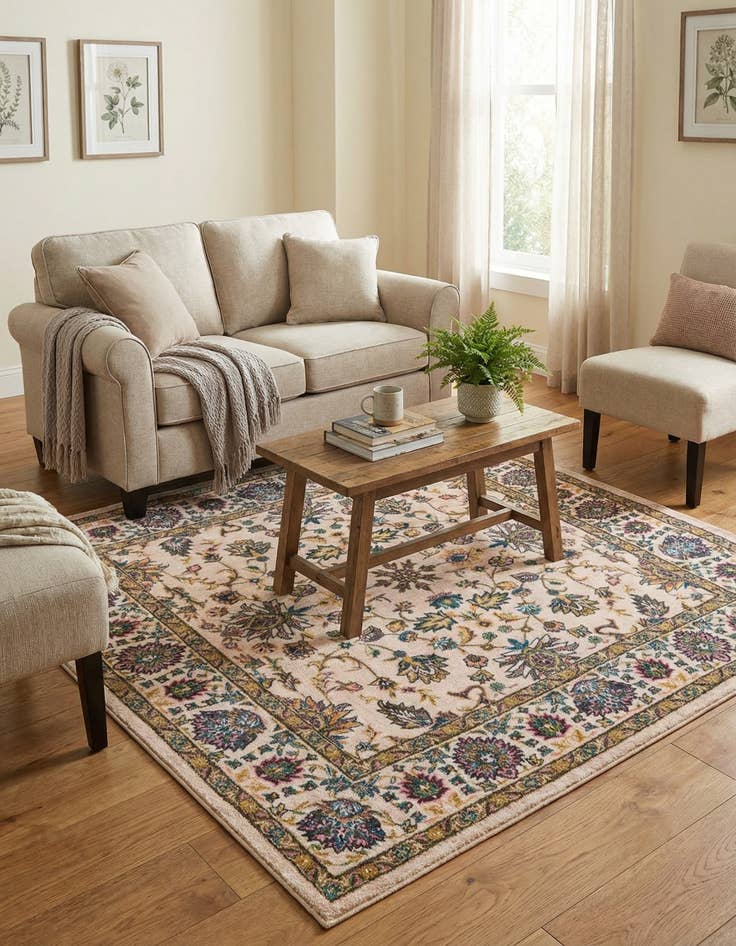 Detail image of  5' 3 x 5' 3 Medina Square Rug