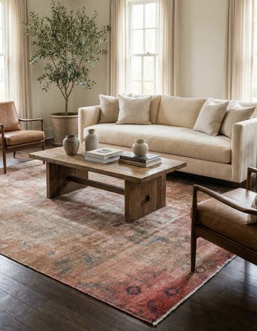 4' 9 x 8' 5 Hand Knotted Ultra Vintage Persian Wool Rug