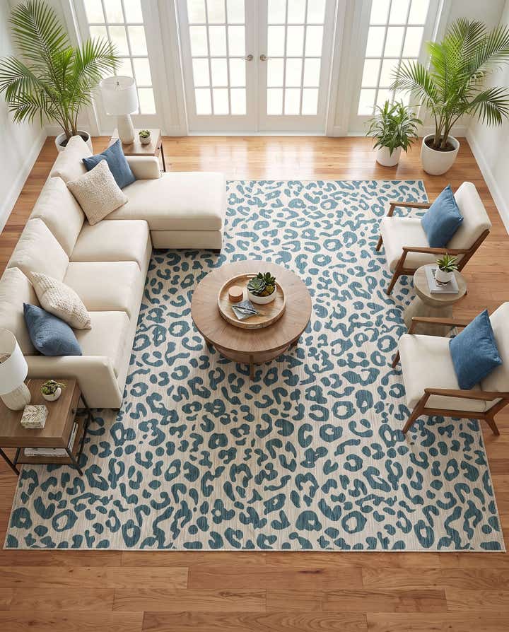 13' x 13' Easy-Clean Safari Indoor / Outdoor Square Rug
