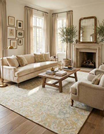 5' 10 x 9' 3 Hand Knotted Darya Wool Rug