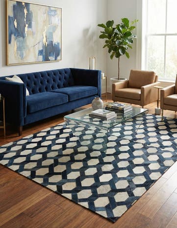 5' x 7' 11 Cowhide - Patchwork Rug