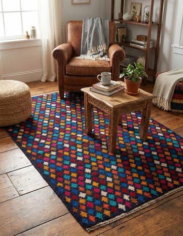 4' x 5' 10 Hand Knotted Balouch Wool Rug