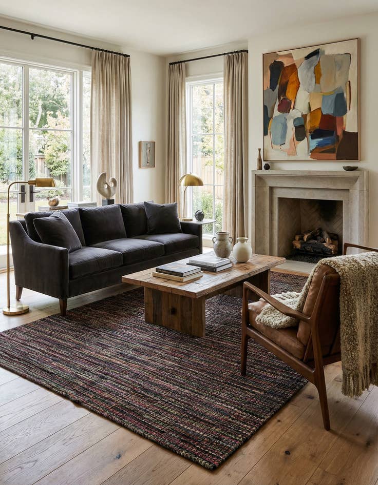 Detail image of  5' 4 x 8' 7  Hand Knotted Darya Wool Rug