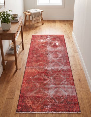 2' 8 x 5' 7 Hand Knotted Ultra Vintage Persian Wool Runner Rug