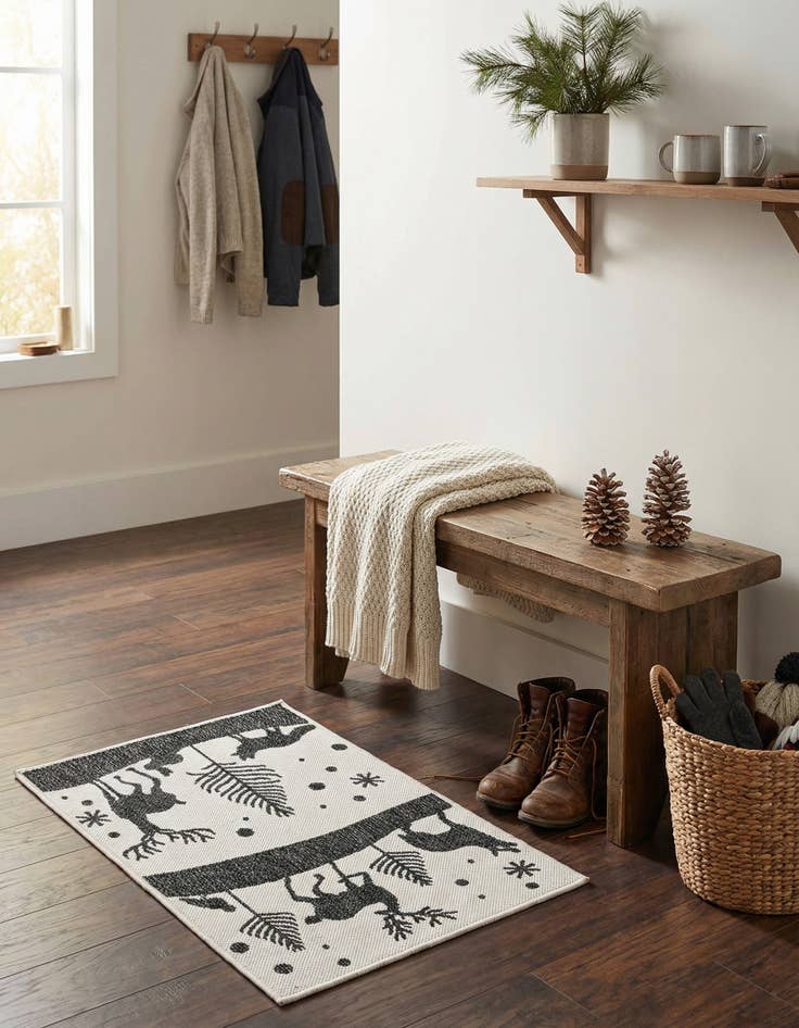 Detail image of 2' x 3'  Washable Holiday Indoor / Outdoor Rug