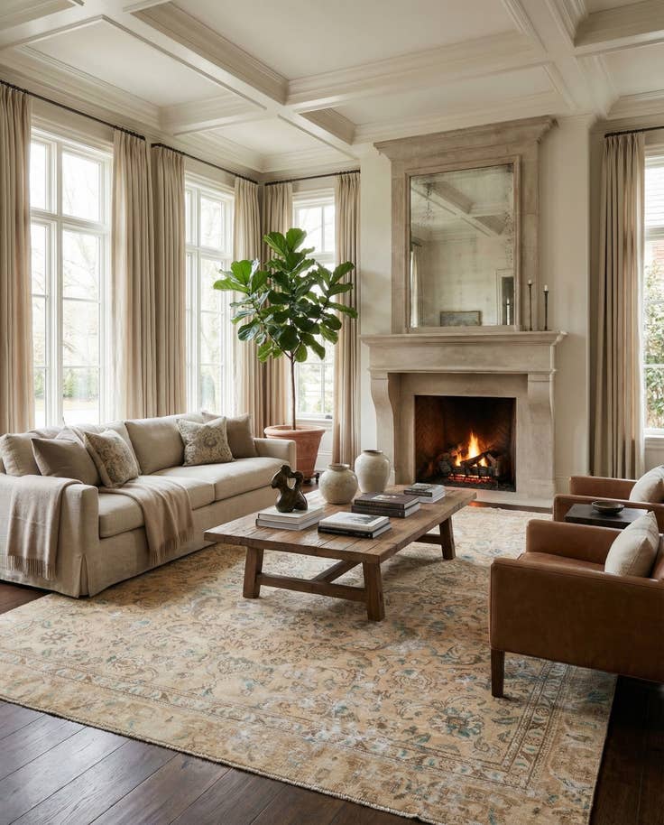 Detail image of 8' 9 x 11' 8 Hand Knotted Ultra Vintage Wool Rug