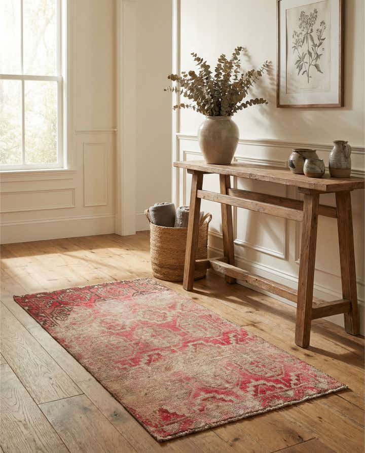 3' 3 x 5' 5 Hand Knotted Ultra Vintage Persian Wool Runner Rug