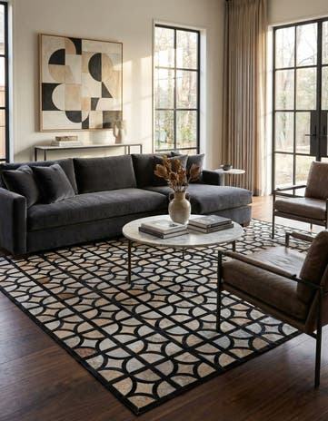 5' 3 x 7' 7 Cowhide Rug