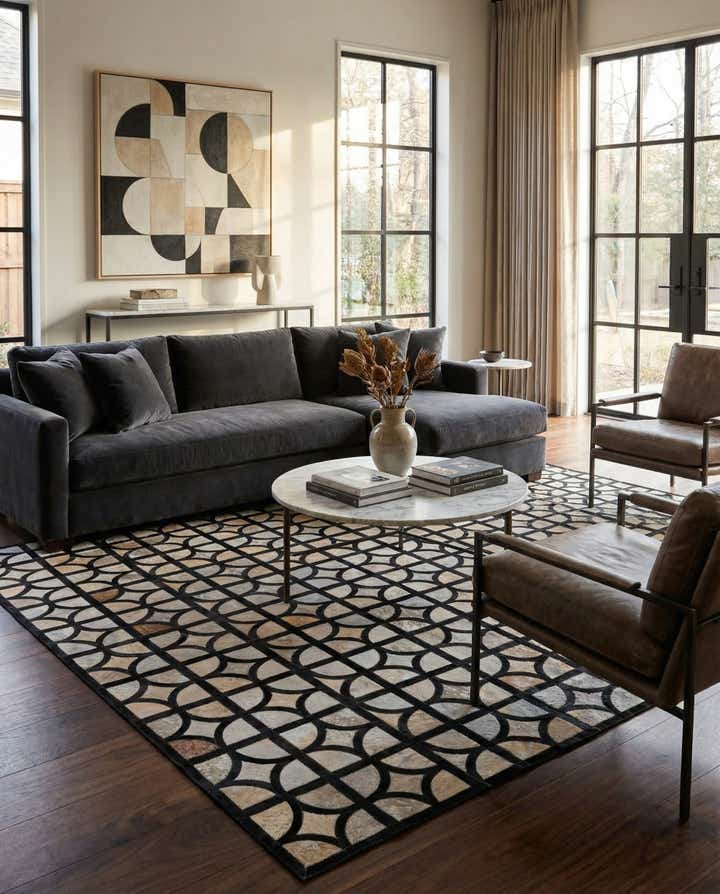 5' 3 x 7' 7 Cowhide Rug