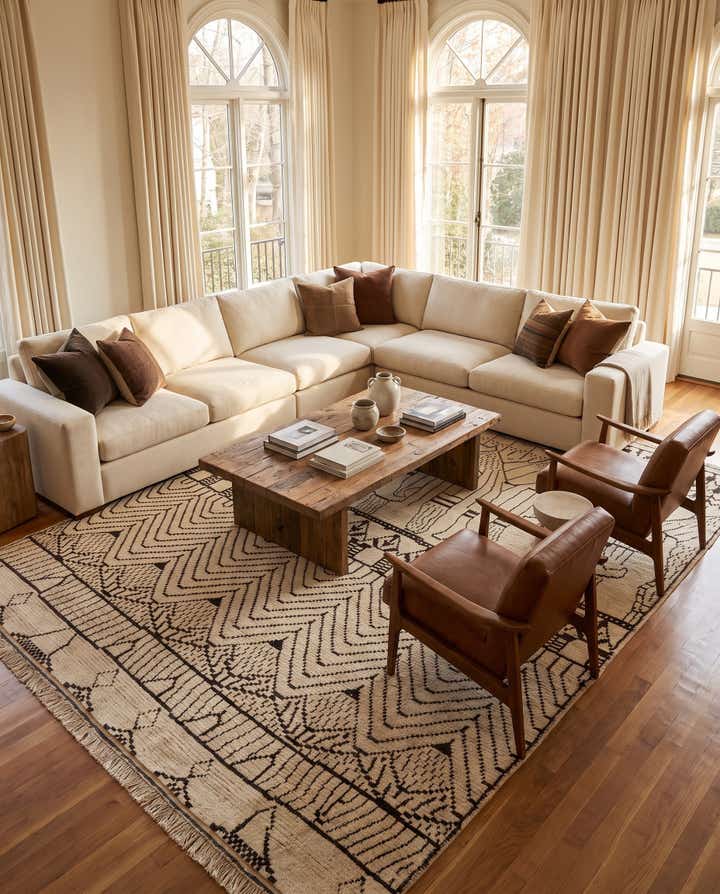 9' 10 x 14' 3 Hand Knotted Darya Wool Rug