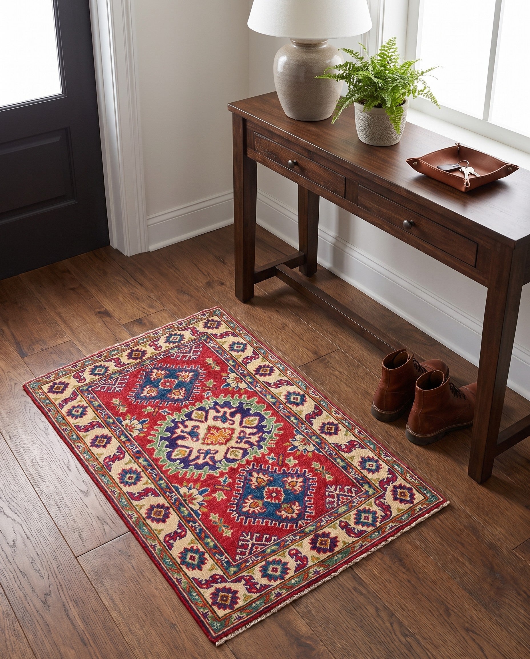 2' 9 x 4' 2 Hand Knotted Kazak Rug
