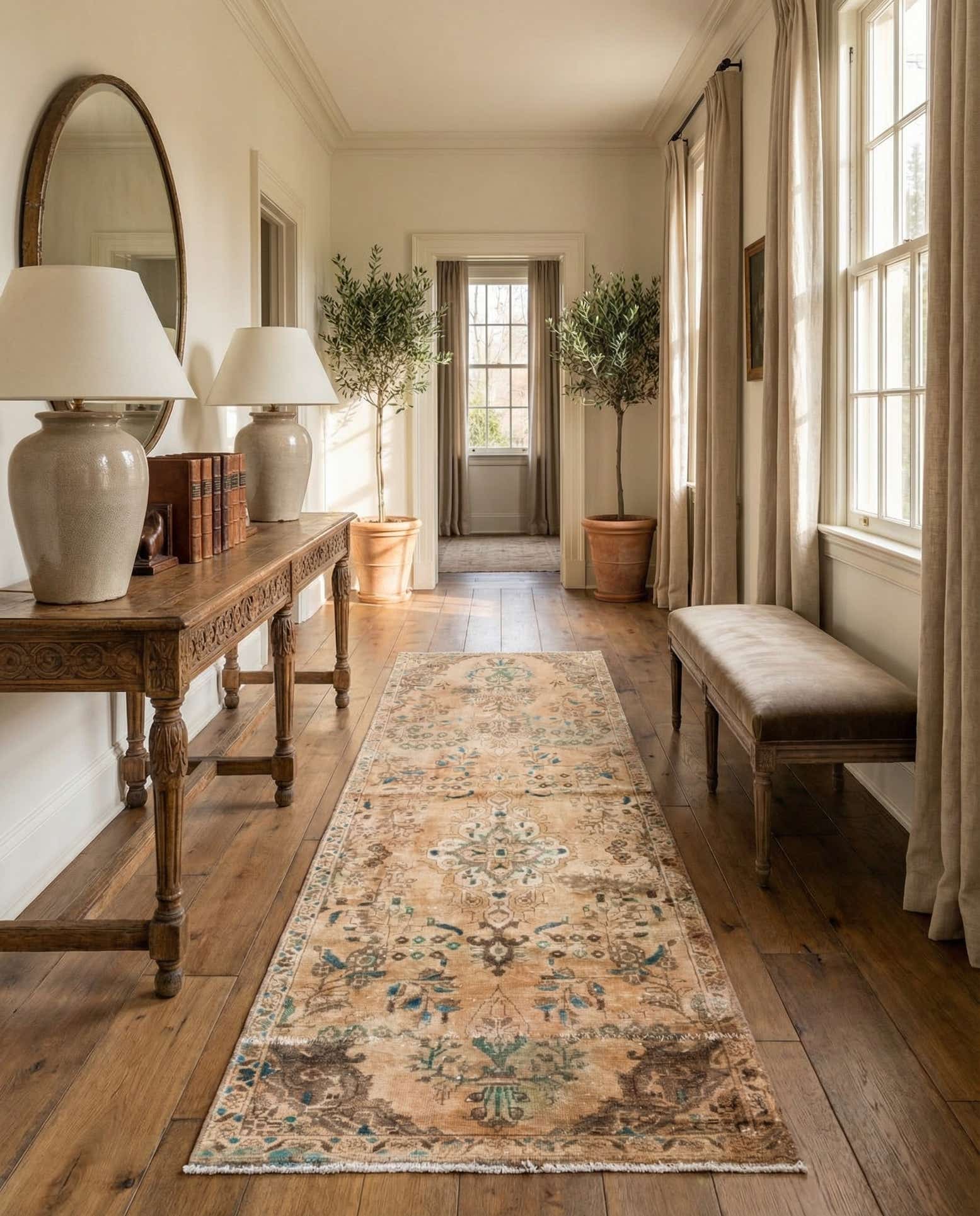 3' x 7' 7 Hand Knotted Ultra Vintage Persian Wool Runner Rug