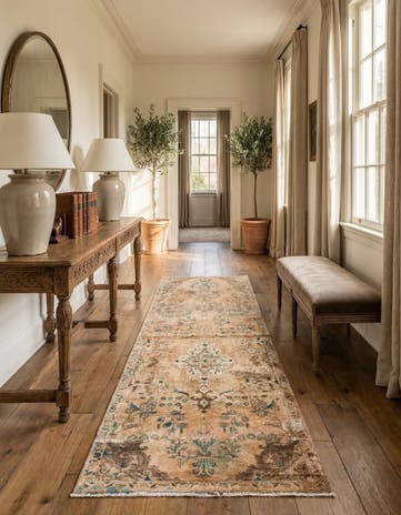 3' x 7' 7 Hand Knotted Ultra Vintage Persian Wool Runner Rug