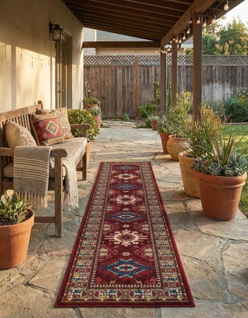 2' 7 x 12' Easy-Clean Baja Indoor / Outdoor Runner Rug