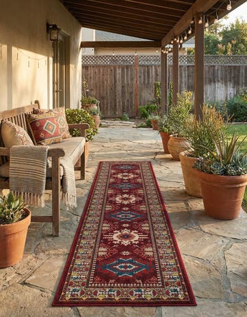 2' 7 x 12' Easy-Clean Baja Indoor / Outdoor Runner Rug