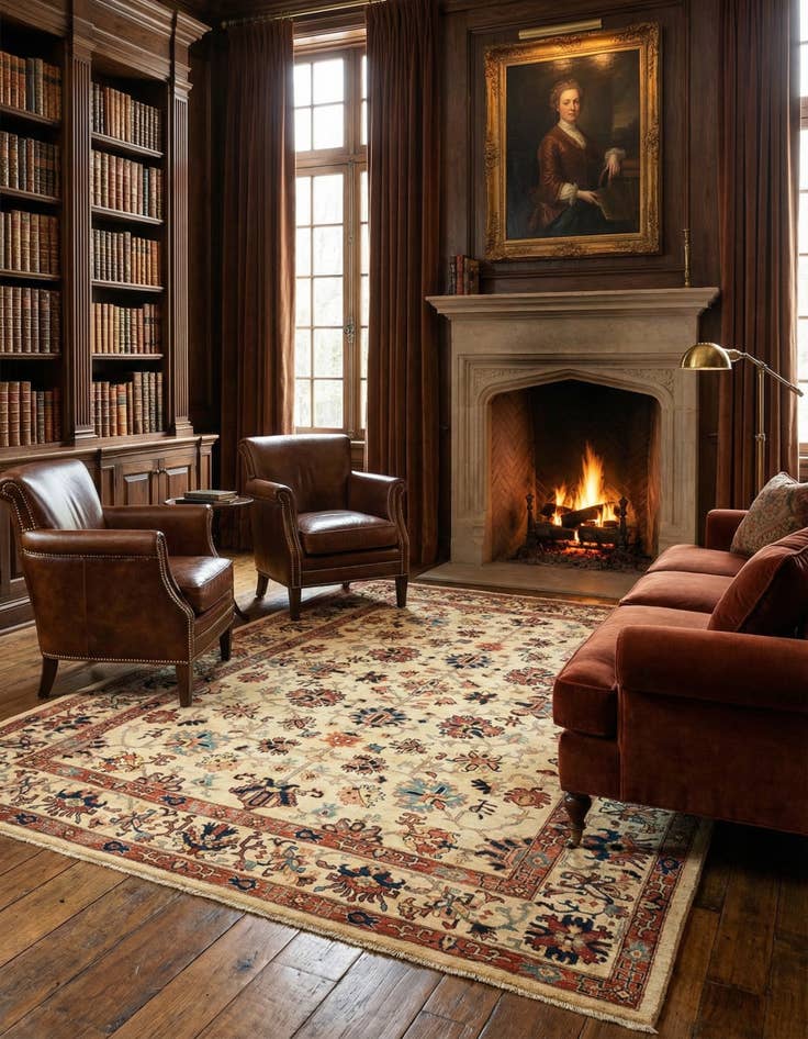 Detail image of 8' x 10' 8 Serapi Wool Rug