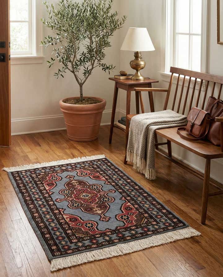 2' 2 x 3' 1 Hand Knotted Bokhara Oriental Wool Rug