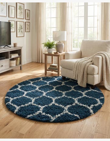 6' x 6' Trellis Shag Round Rug