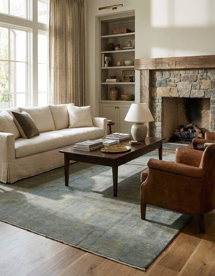 Detail image of 5' 10 x 8' 5  Hand Knotted Peshawar Ziegler Wool Rug