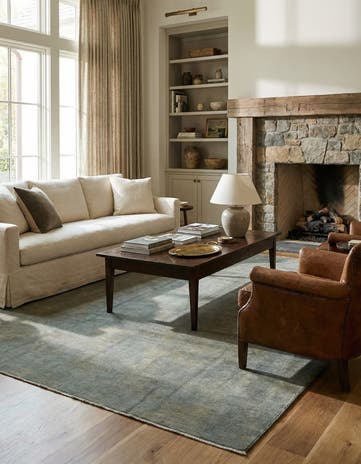 5' 10 x 8' 5 Hand Knotted Peshawar Ziegler Wool Rug