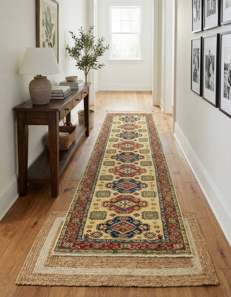 Detail image of 2' 9 x 9' 10  Hand Knotted Kazak Runner Rug