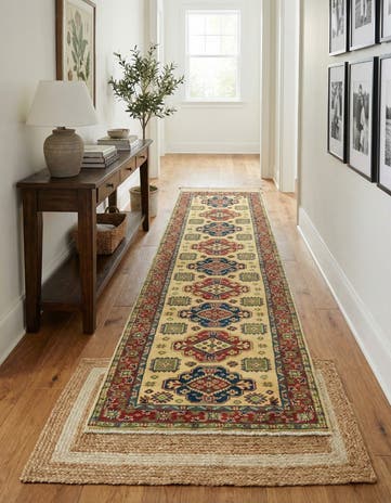 2' 9 x 9' 10 Hand Knotted Kazak Runner Rug