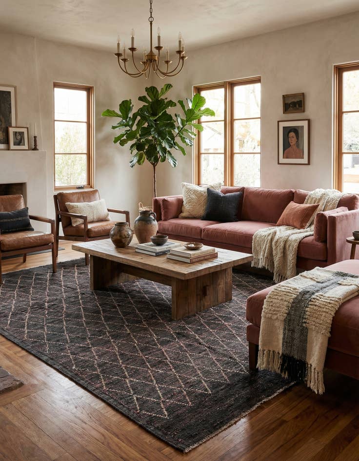 Detail image of 8' 6 x 10' 3 Hand Knotted Moroccan Wool Rug