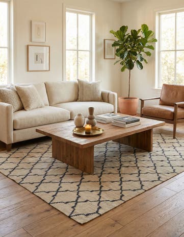 5' 10 x 8' 1 Hand Woven Kilim Modern Wool Rug