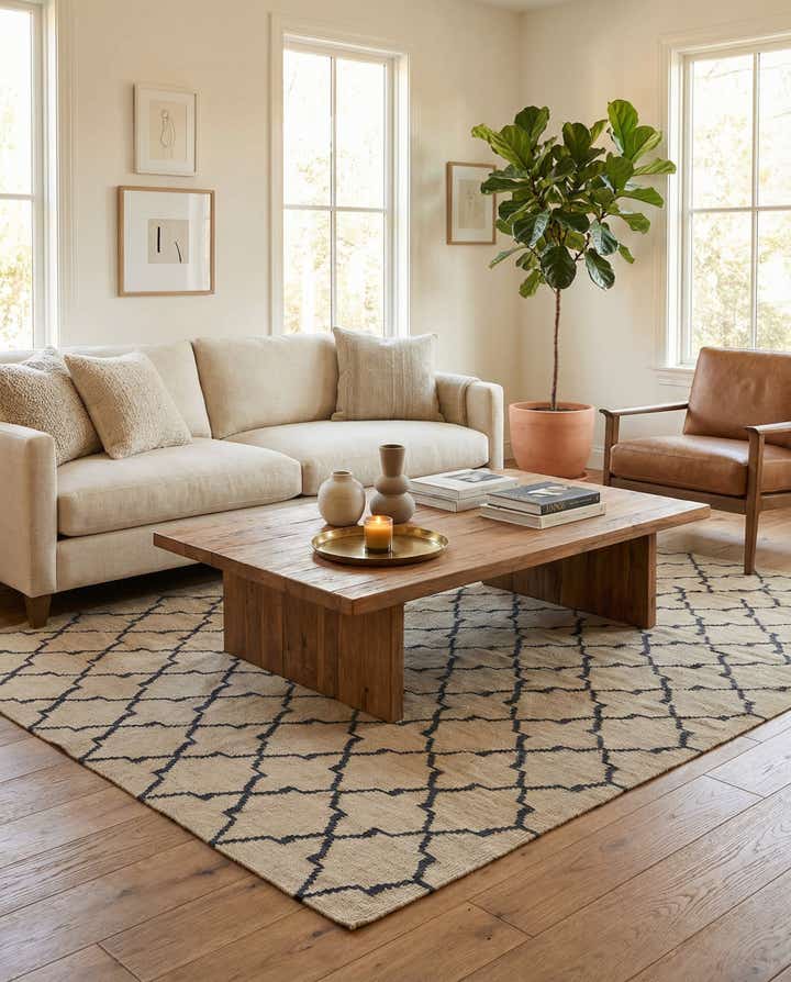 5' 10 x 8' 1 Hand Woven Kilim Modern Wool Rug