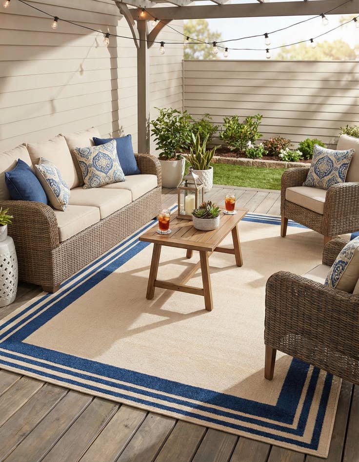 Detail image of 5' 3 x 8'  Washable Aruba Indoor / Outdoor Rug