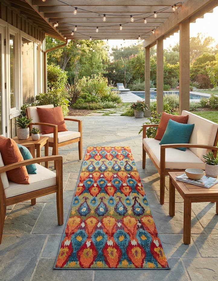 2' 7 x 11' Easy-Clean Modern Indoor / Outdoor...