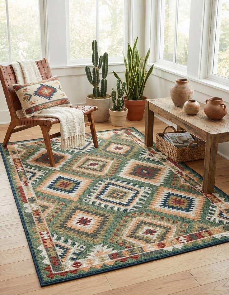 Detail image of 6' x 9'  Washable Baja Indoor / Outdoor Rug