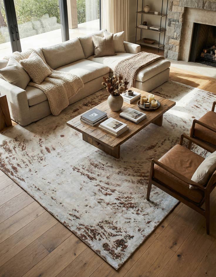 Detail image of  9' x 12'  Hand Knotted Ultra Vintage Persian Wool Rug