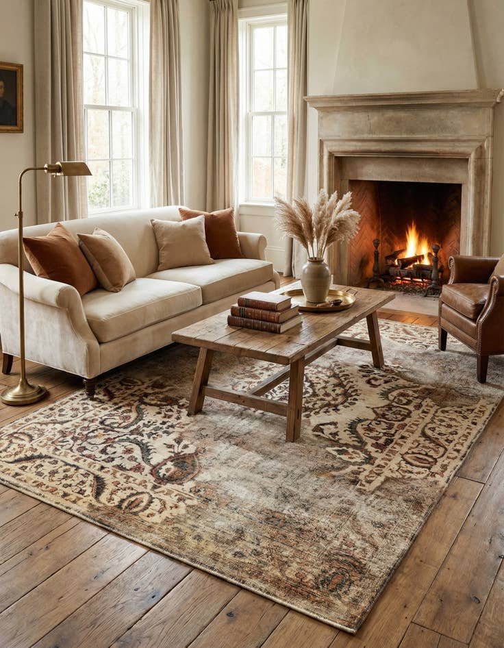 Detail image of 6' 5 x 9' 9 Vintage Royal Wool Rug