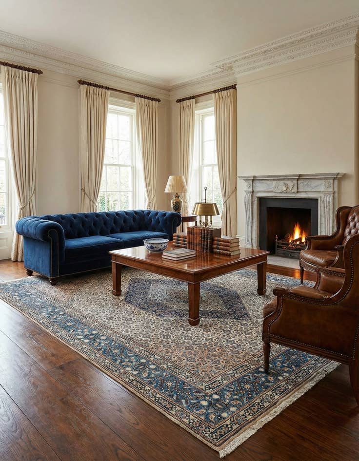 Detail image of 8' 10 x 11' 6 Kashmar Wool Rug