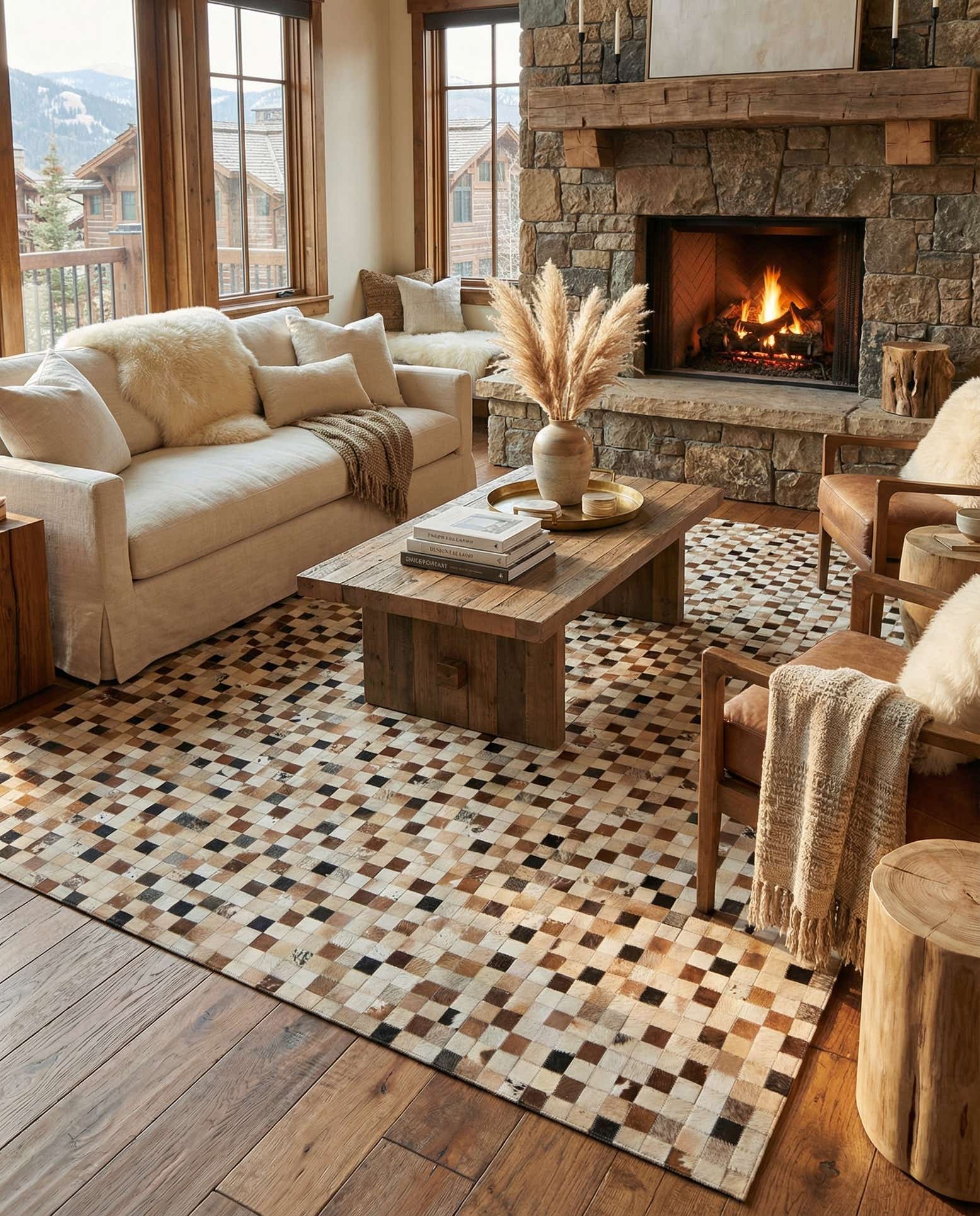 7' 11 x 9' 11 Cowhide - Patchwork Rug