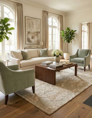 6' x 8' 9 Hand Knotted Darya Rug