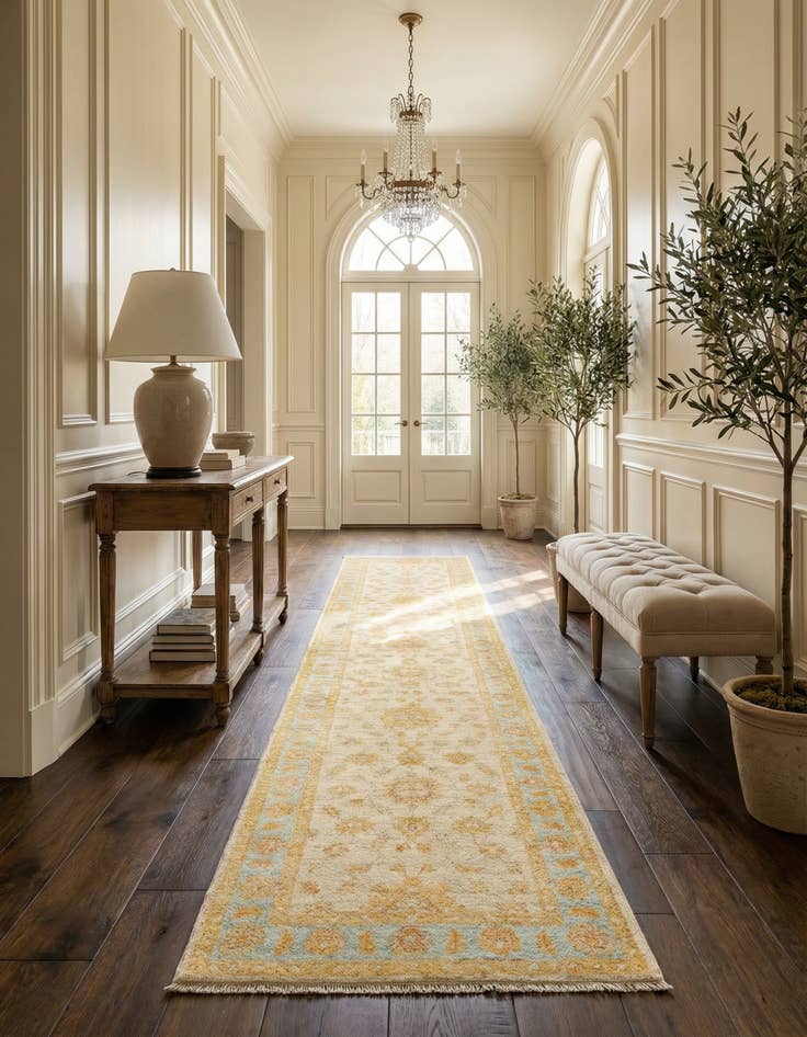 Detail image of 2' 6 x 12' 6 Kaizar Wool Runner Rug