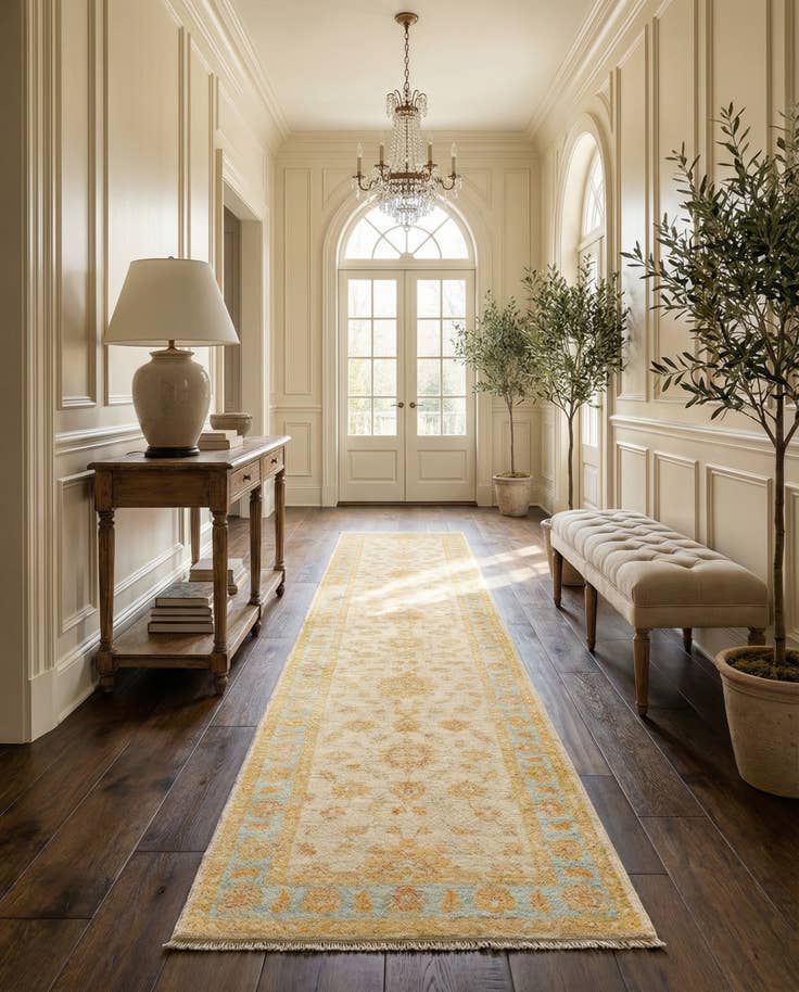 Detail image of 2' 6 x 12' 6 Kaizar Wool Runner Rug