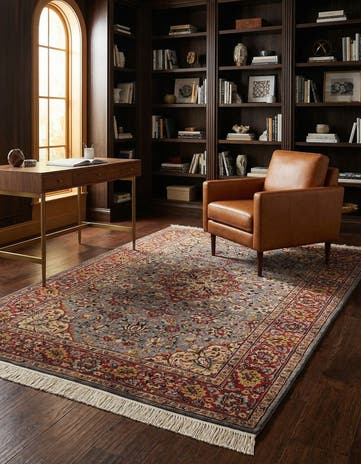 4' x 5' 10 Hand Knotted Lahour Wool Rug