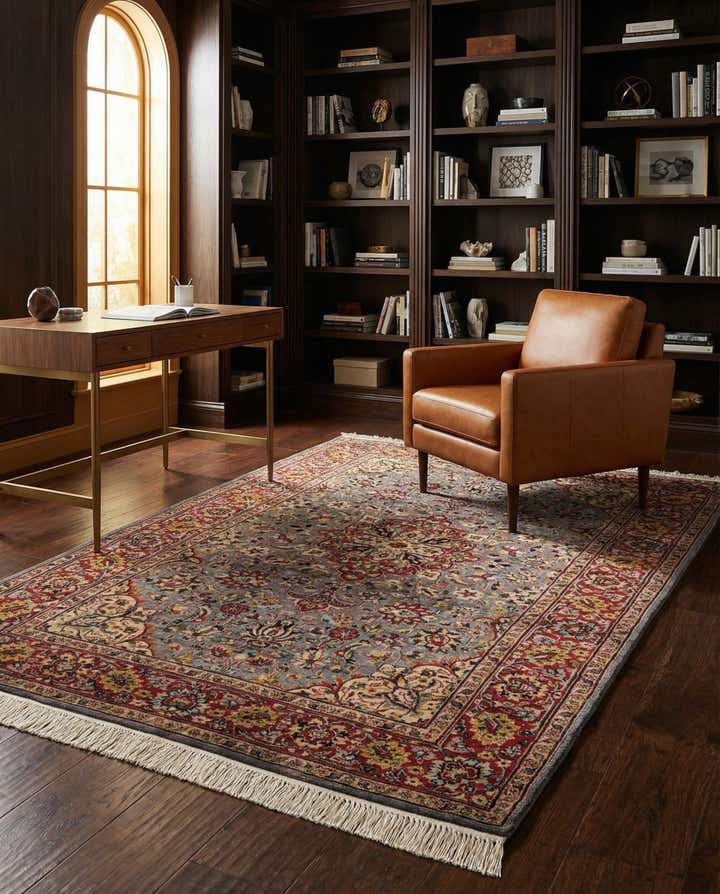 4' x 5' 10 Hand Knotted Lahour Wool Rug