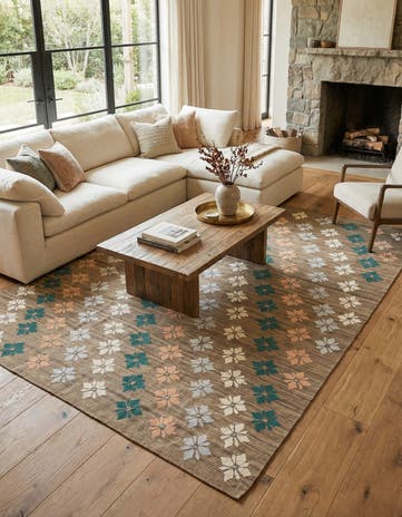 7' 3 x 9' 3 Hand Woven Kilim Modern Rug