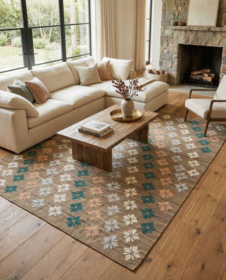 7' 3 x 9' 3 Hand Woven Kilim Modern Rug