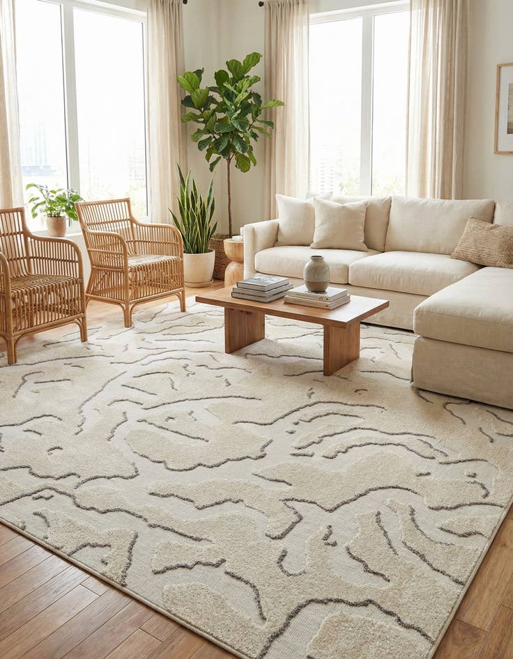 Detail image of 10' x 10'  Washable Sabrina Soto Indoor / Outdoor Square Rug