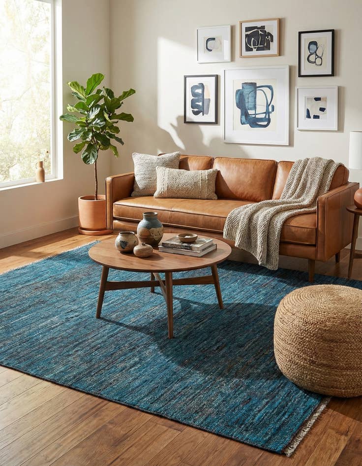 Detail image of  5' 5 x 8' 2  Hand Knotted Moroccan Wool Rug