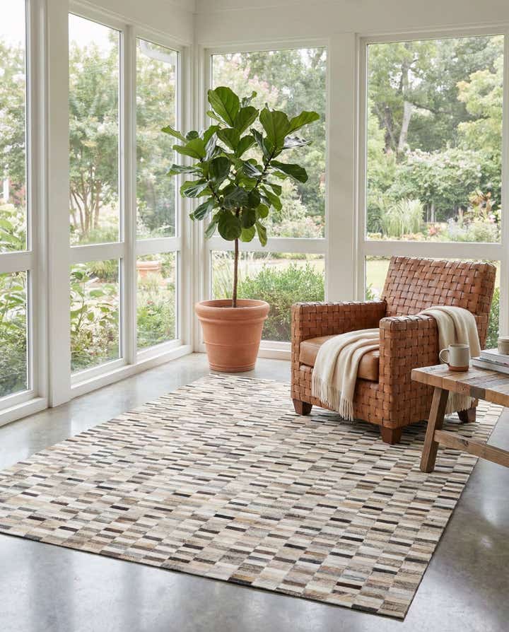 6' x 8' 11 Cowhide Stocks Rug