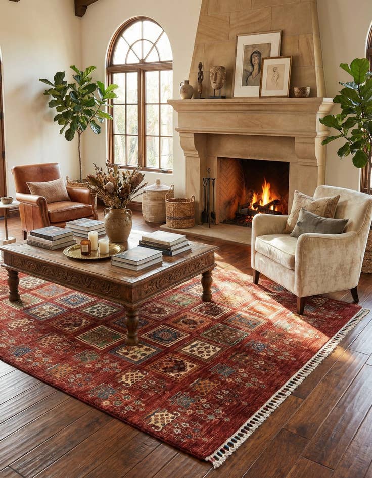 Detail image of 5' 9 x 8'  Hand Knotted Ariana Ziegler Rug