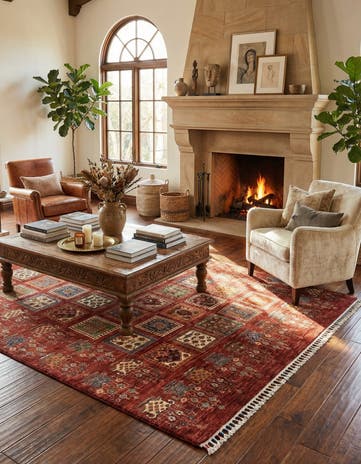 5' 9 x 8' Hand Knotted Ariana Ziegler Rug
